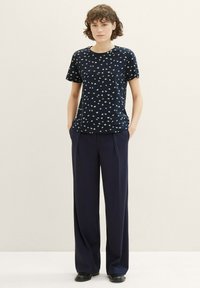 TOM TAILOR T-shirt imprimé - navy minimal print