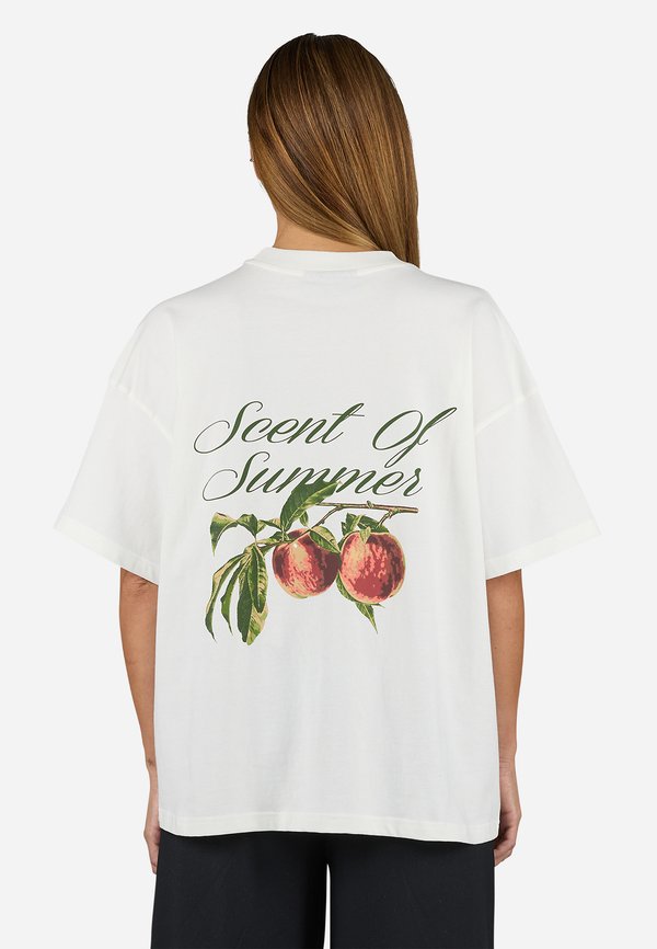 MARAY HEAVY OVERSIZED TEE - Print T-shirt - washed unbleached