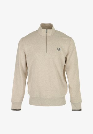 Fred Perry HALF ZIP - Sweater - porridge chiné gris ancre
