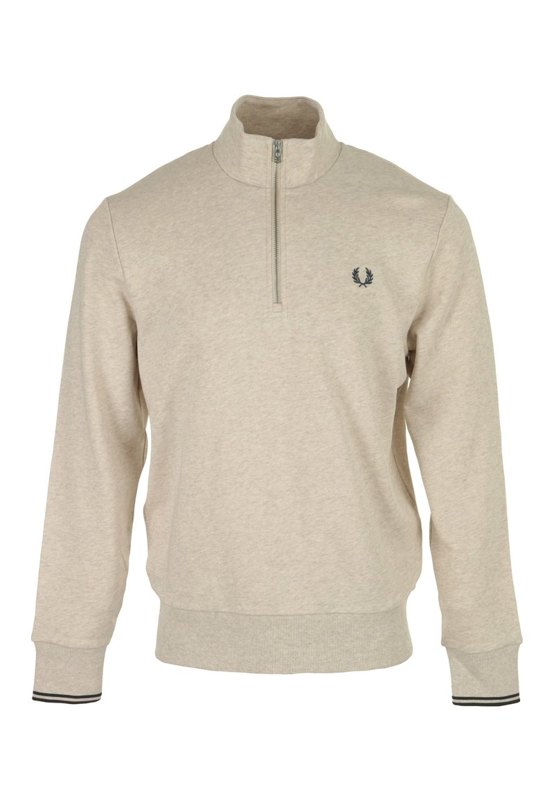 Fred Perry HALF ZIP  - Felpa - porridge chiné gris ancre