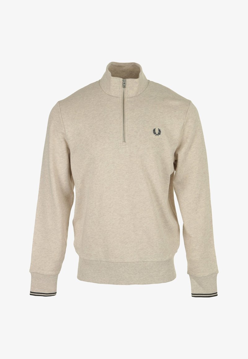 Fred Perry HALF ZIP - Sweatshirt - porridge chiné gris ancre
