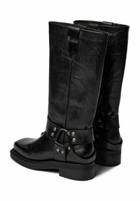 Pavement ANGELINA - Cizme cowboy/biker - black crinkle
