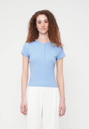 ICON HENLEY - Βασικό μπλουζάκι - light blue