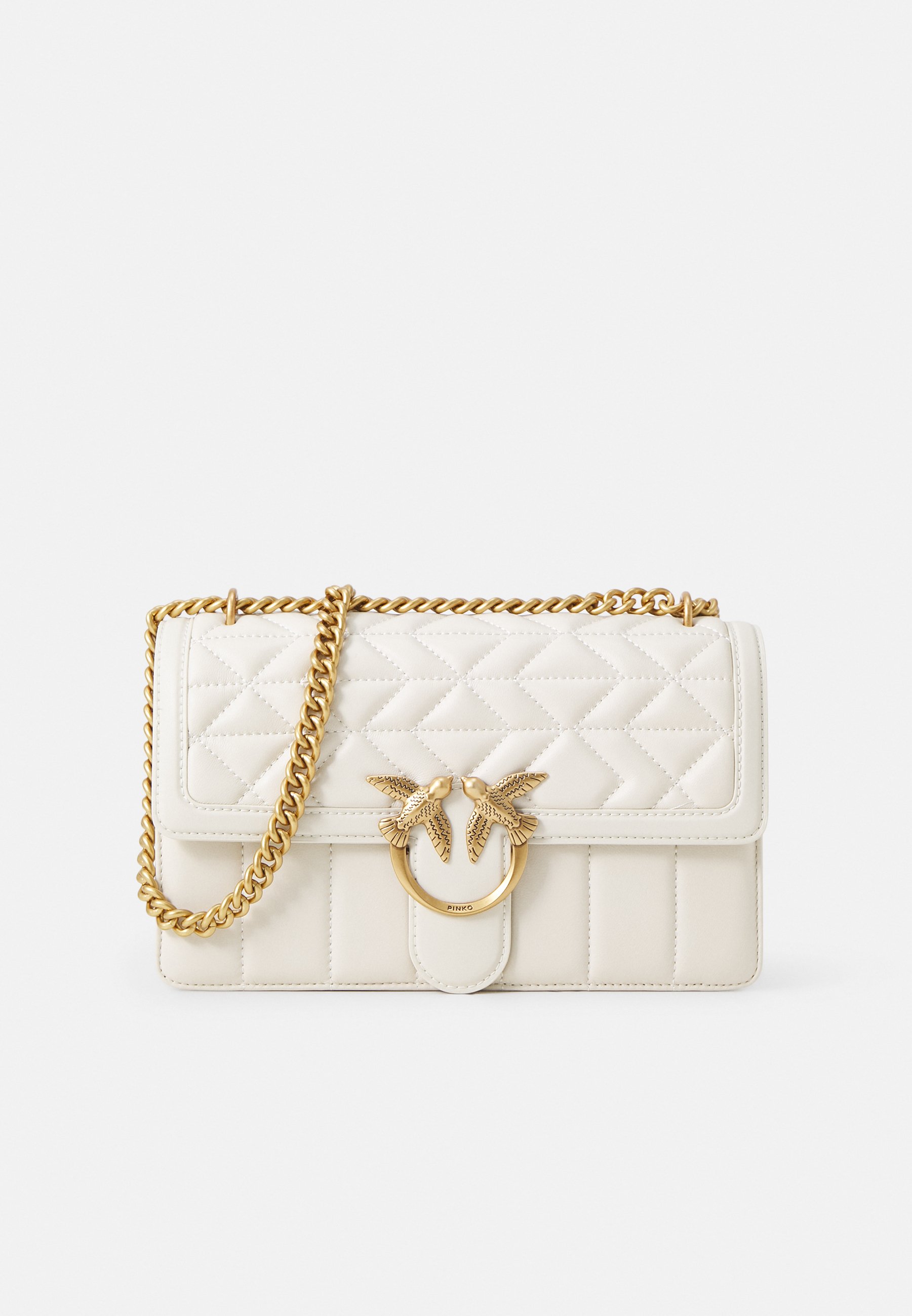 White leather shoulder bag