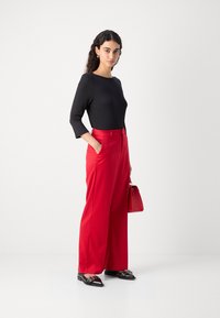 Marc O'Polo 3/4 SLEEVE FINE BINDING AT NECK - Långärmad tröja - black