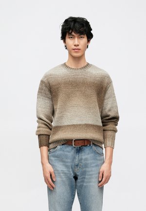 Selected Homme SLHGAARD RELAXED CREW NECK - Pullover - chinchilla detail/multi color