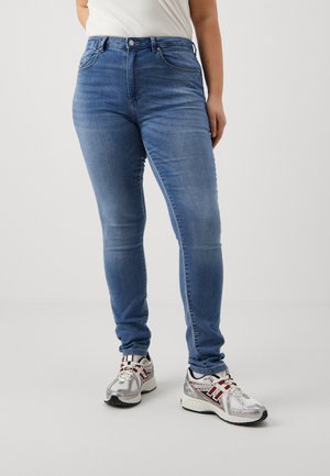 CARFOREVER HIGH  - Skinny-Farkut - medium blue denim