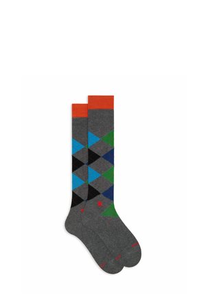 LONG WITH INLAY MOTIF - Calzettoni - grey