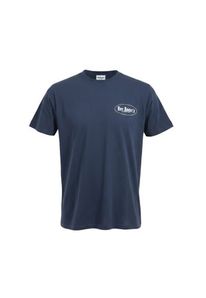 T-shirt blu navy a maniche corte con scollo tondo e piccolo logo bianco "Roy. Roger's" sul petto sinistro.