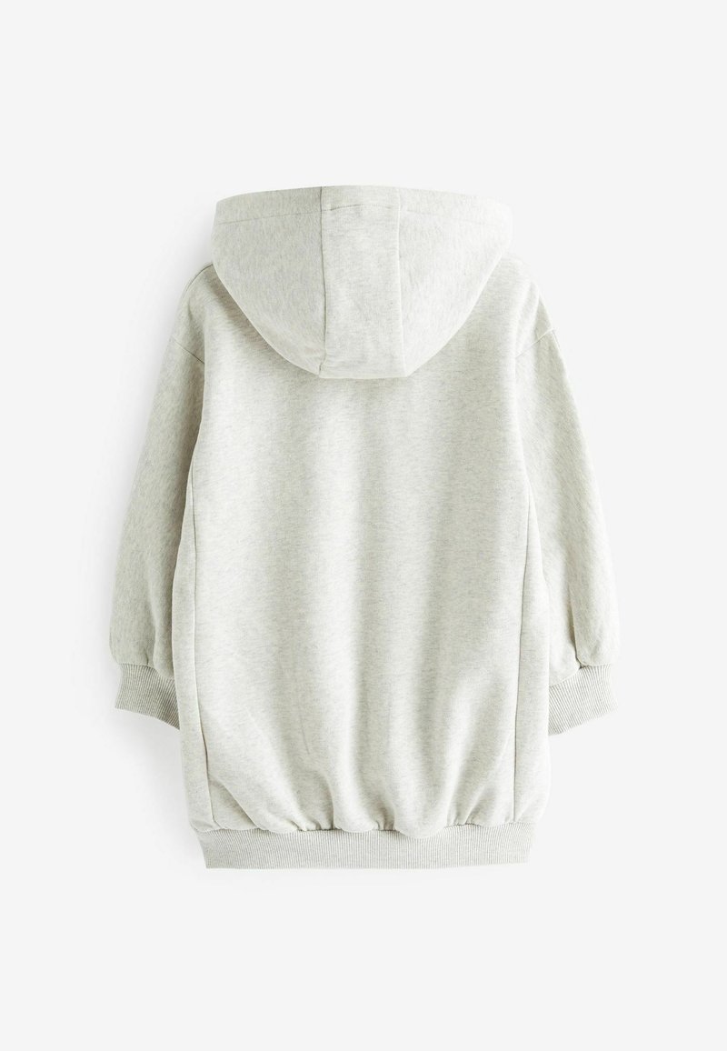 grey ruched sleeve hoodie