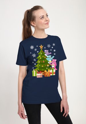 CARE BEARS UTM CHRISTMAS DECORATING XMAS TREE - T-shirt imprimé - french navy