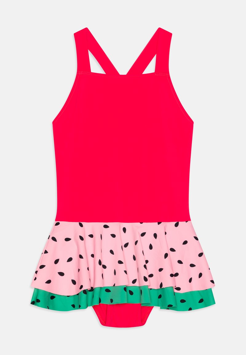 Lindex SWIMSUIT MELON FLOUNCE Badedragt dark neon coral/koral