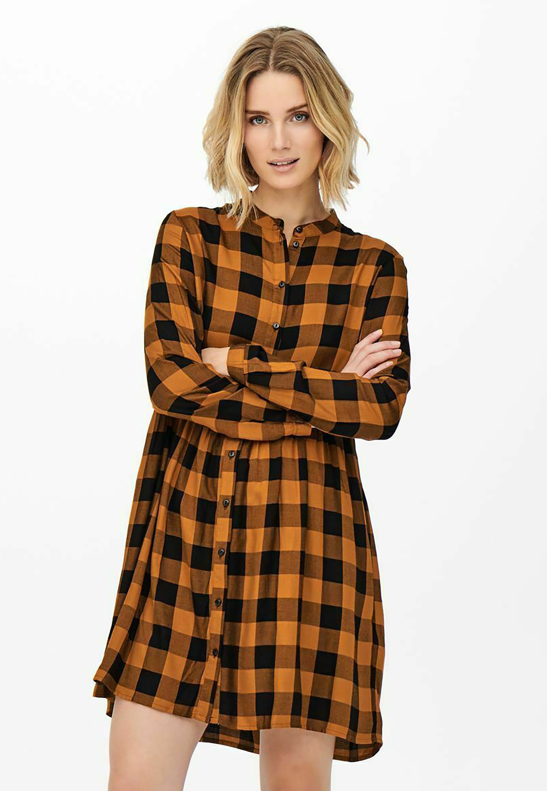 JDY KARO - Blusenkleid - black/anthrazit - Zalando.de