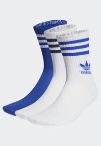 adidas Originals CREW  3 PACK - Nogavice - lucid blue/white/white