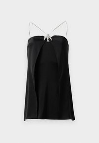 CRYSTAL CHAIN DETAIL MINI DRESS - Gallakjole - black/silver