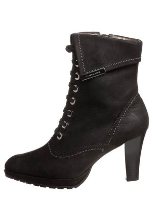 Stivali con i lacci - black