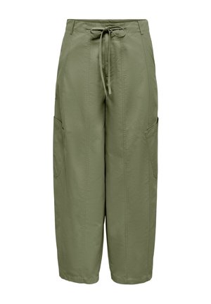 JDY, TROUSERS JDYGEO LOOSE FIT TROUSERS - Pantalon classique - khaki