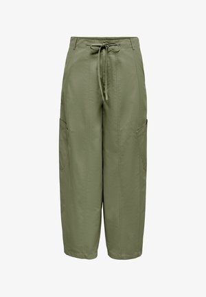 JDY, TROUSERS JDYGEO LOOSE FIT TROUSERS - Pantalon classique - khaki