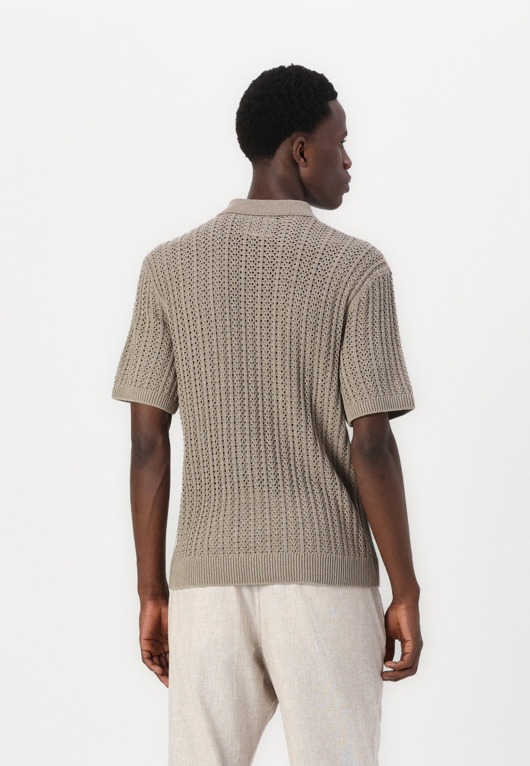 Jack & Jones PREMIUM JPRCCJOEL - Polo shirt - greige/beige