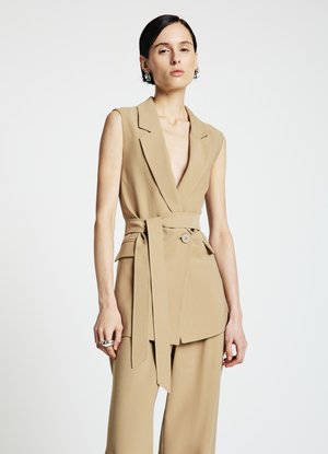 Veste sans manches - beige scuro