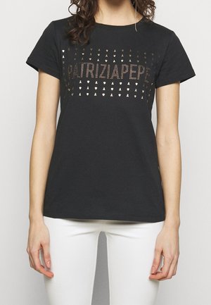 T-shirt med print - black
