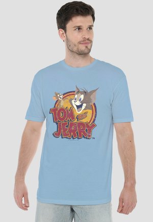 Cotton Soul, TOM AND JERRY WATER DAMAGED - Print T-shirt - light blue