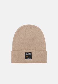 Alpha Industries - LABEL BEANIE UNISEX - Gorro - vintage sand Imagen en miniatura 1