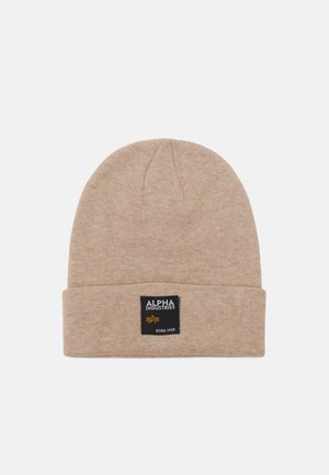 LABEL BEANIE UNISEX - Căciulă - vintage sand