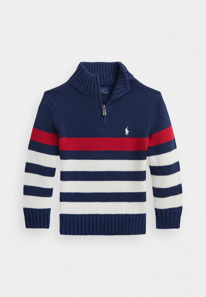 Polo Ralph Lauren STRIPED COTTON QUARTER ZIP JUMPER - Strikkegenser - multi-coloured