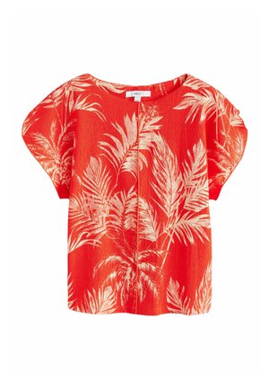 Next REGULAR FIT - FLUTTER SLEEVE TEXTURED SMART  - Print T-shirt - red