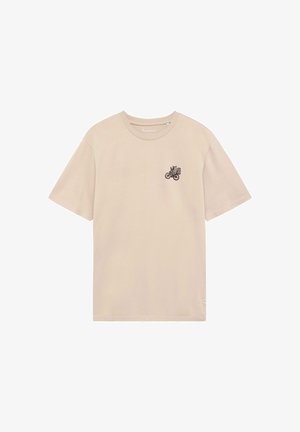 KnowledgeCotton Apparel, CHEST EMBROIDERY - T-shirt imprimé - light feather gray