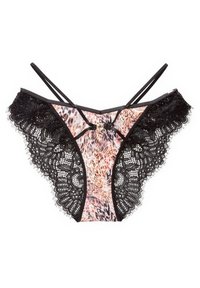 Lipsy LIPSY LEOPARD STRAP LACE BACK BRAZILLIAN KNICKERS - Nohavičky/Slipy - leopard