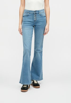 ONLLUSH FLY BUT RETRO - Jean flare - light blue denim