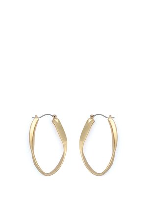 SCULPTED OVAL HOOP  - Pendientes - gold