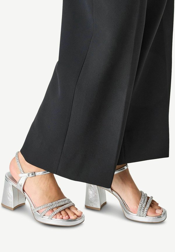 High Heel Sandalette - silver glam