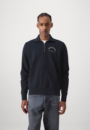 Tommy Hilfiger ROUNDALL STAND COLLAR ZIP - Sweatshirt - desert sky