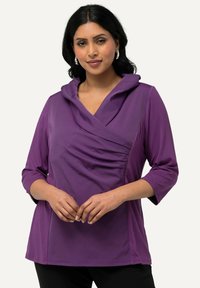 Ulla Popken COLLARED - Langarmshirt - aubergine