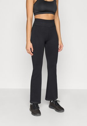 SEAMLESS CONTOUR WAISTBAND SUPER HIGH WAIST FLARE PANT - Leggings - black