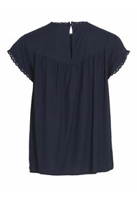 VILA MIT KURZEN ÄRMELN DETAILREICHES - Camicetta - navy blazer