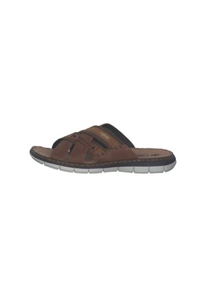 Pantolette flach - braun