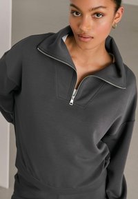 Next SOFT TOUCH QUARTER ZIP - Sweater - charcoal grey