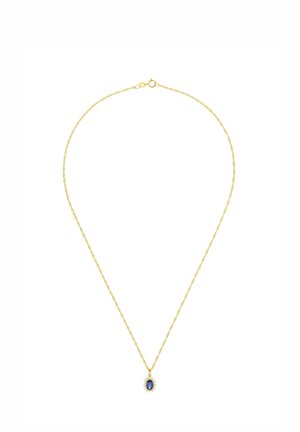 MIT ANHÄNGER FÜR DAMEN, GOLD 375, ZIRKONIA BLAU WEISS - Necklace - blau