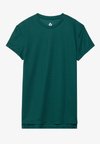 ESSENTIAL SHORT SLEEVE SPORTS T SHIRT WITH REFLECTIVE STRIP - Paprasti marškinėliai - mottled dark green