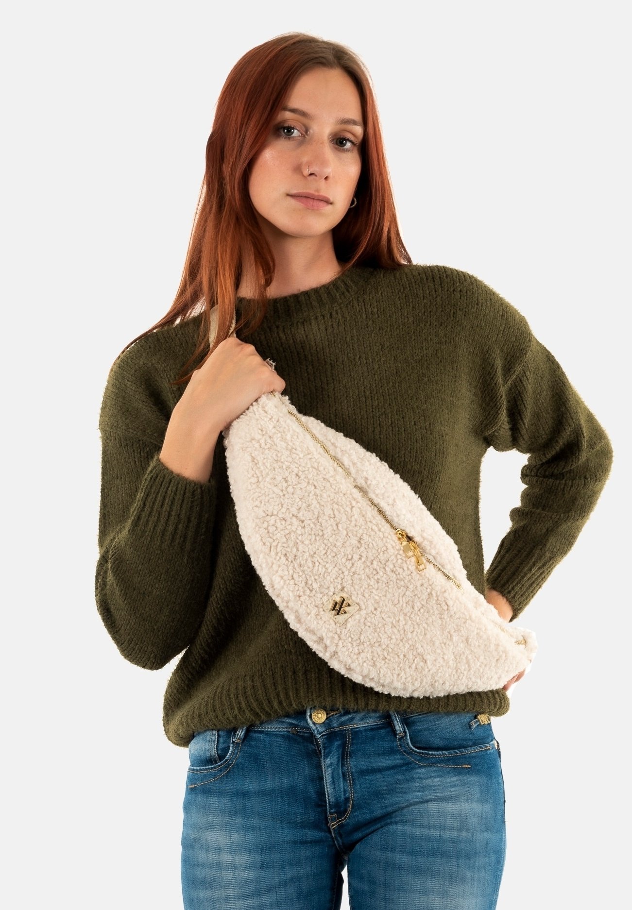 Sac Banane En Tweed Flavia Marron Léopard Vanessa Wu - Femme MA0137LP