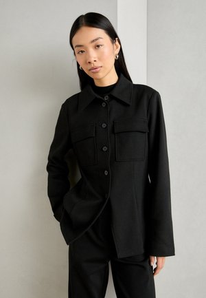 INDOOR JACKETS SHIRT STYLE ATTACHED POCKET - Sommerjakke - black