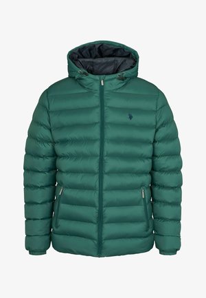 Žalia paminkštinta striukė su užtrauktuku priekyje, raišteliu reguliuojama gaubtu ir banguotais rankogaliais. Su šoninėmis užtrauktukinėmis kišenėmis ir logotipo akcentu ant krūtinės.