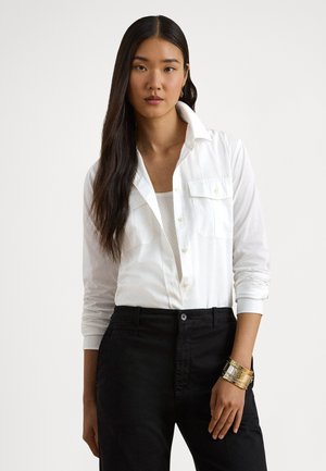 CLASSIC FIT COTTON VOILE SHIRT - Blusa com botões - white