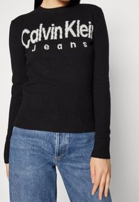 Calvin Klein Jeans Stickad tröja - black