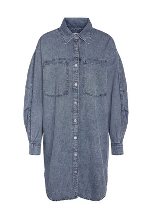 Noisy May, NMENZA RICA LS SHIRT DRESS MG004MB NOOS - Spijkerjurk - medium blue denim