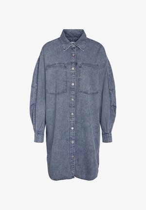 Noisy May, NMENZA RICA LS SHIRT DRESS MG004MB NOOS - Spijkerjurk - medium blue denim